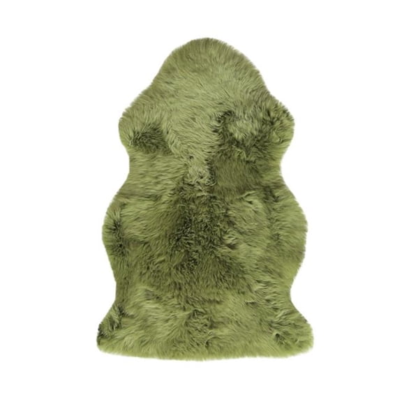 Home Decor Milan Sheepskin Single Rug | 1-Piece | Lime | 2'x3'