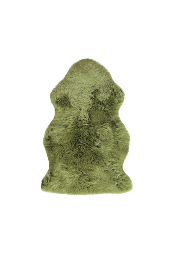 Home Decor Milan Sheepskin Single Rug | 1-Piece | Lime | 2'x3'