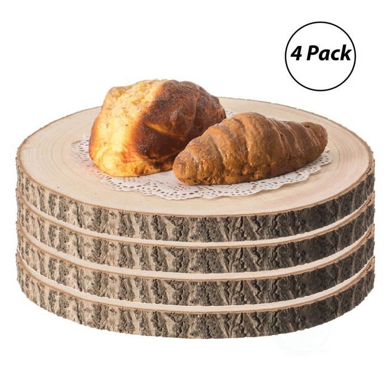 Home Decor Natural Wooden Bark Slice Tray Large Rustic Table Charger ...