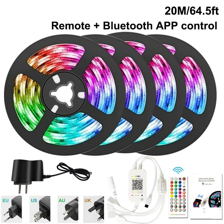 Home Decor New Smart LED Light Strip Bluetooth App 44 key Remote Control LED Strip Lights Music Sync 16 Million Colors RGB LED Lights for Wedding