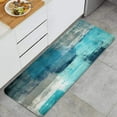 thumbnail image 1 of Home Decor Personalized Memory Foam Anti-Fatigue Kitchen Floor Mat,Turquoise and Grey Abstract Art Painting,Comfort Office Standing Area Rug Carpet Non Slip,47.2" x 17.7", 1 of 6