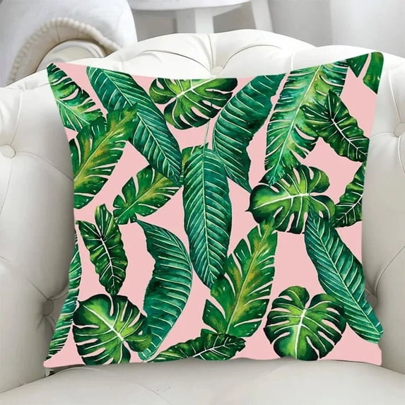 Home Decor Pillow Cover Living Room Sofa Cushion Cover Tropical Rainforest Grass Pattern Cushion Cover