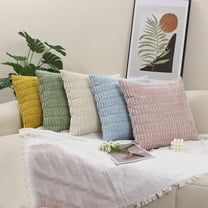 Home Decor Pillow Covers 22x18 Flower Pillow Cover Faux Lambswool Cushions Cover Sofa Pillow Cushions White
