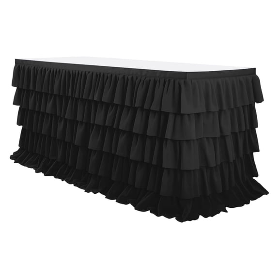 Home Decor, Pleated Tablecloth Five-layer Pleated Party Tablecloth Suitable For Tables Of Various Shapes