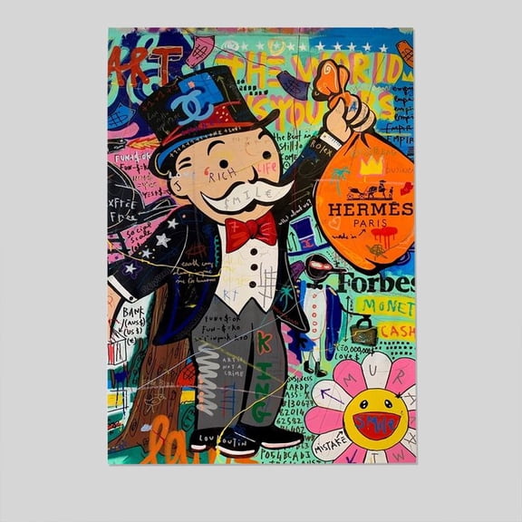 Home Decor- Pop Art Monopoly Man Fashion Unique Modern Painting Poster, One Sheet Wall Size 24''x36''-Gategoo