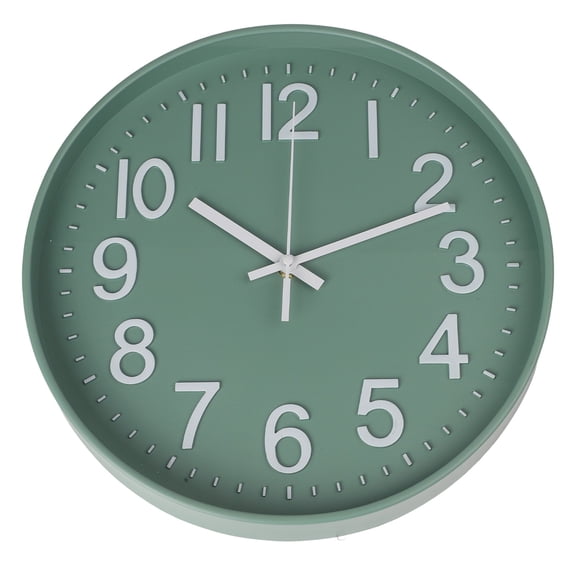 Home Decor Quiet Spaces Silent Wall Clock 30Cm Wall Clock 12Inch 30Cm Abs Resin Dial Compact Size High Transparent Glass