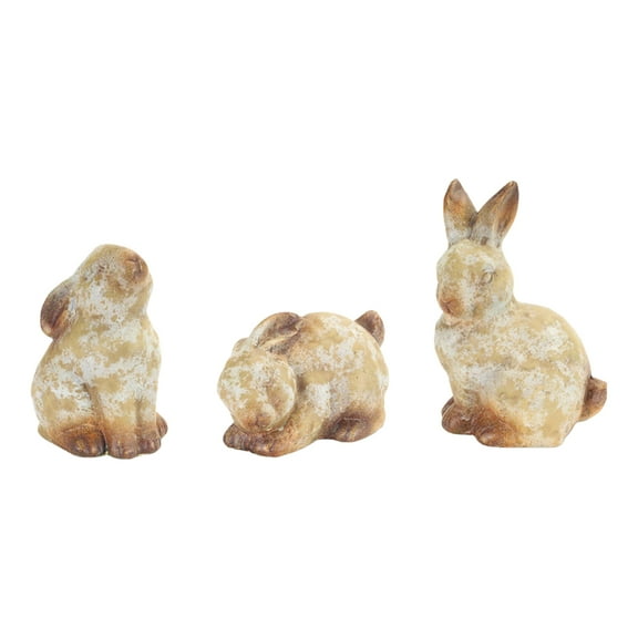Home Decor Rabbit (Set Of 6) 9"H Terracota