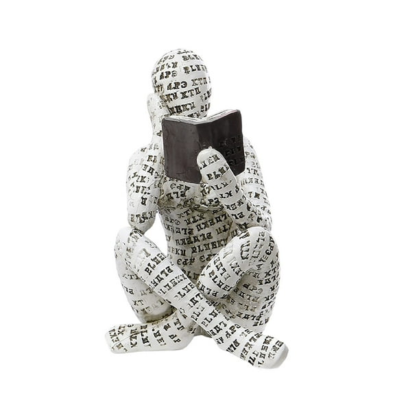 Kabuer Home Decor Reading Women Statue, Modern Sculpture for Living Room, Office, Shelf and Desk