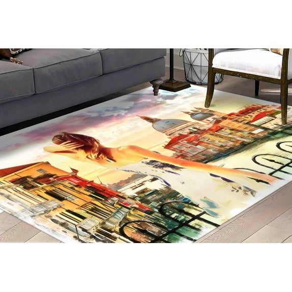 Home Decor Rug, Hallway Rug, Girl Rugs, Classic Rug, Italy Landscape Rug, Area Rugs, View Rug, Soft Rug, Kitchen Rug, Step Rugs, Salon Rugs, 1.7'x2.3' - 50x70 cm