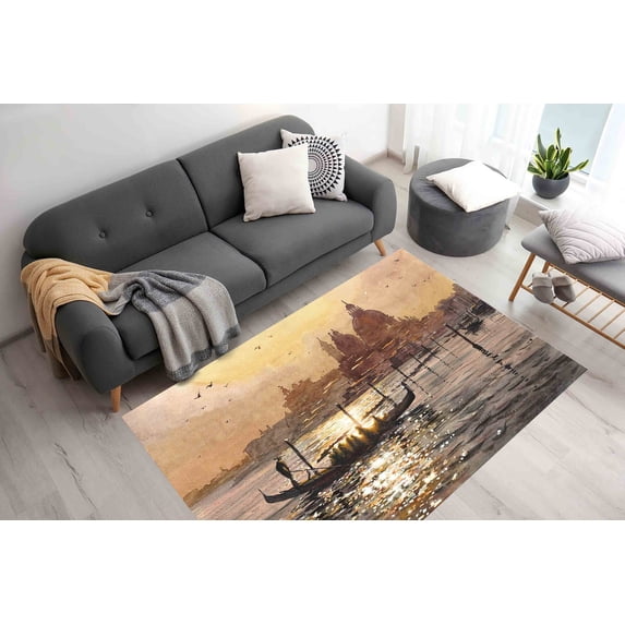Home Decor Rug, Small Rugs, Customs Rugs, Wedding Rugs, View Rug, Non-Slip Carpet Rug, Old Venice Rugs, Bedroom Rug, Italy Rug, Bath Rugs, 2.6'x6.5' - 80x200 cm