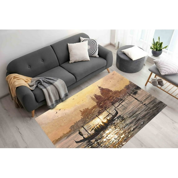 Home Decor Rug, Small Rugs, Customs Rugs, Wedding Rugs, View Rug, Non-Slip Carpet Rug, Old Venice Rugs, Bedroom Rug, Italy Rug, Bath Rugs, 3.3'x6.5' - 100x200 cm
