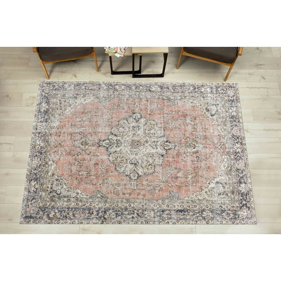 Home Decor Rugs, Medallion Rugs, Cute Rugs, Modern Rugs, Salon Decor Rugs, Vintage Style Rugs, Soft Tones Rug, Printed Stye Rug, Wedding Rug, 2.6'x5' - 80x150 cm