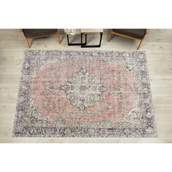 Home Decor Rugs, Medallion Rugs, Cute Rugs, Modern Rugs, Salon Decor Rugs, Vintage Style Rugs, Soft Tones Rug, Printed Stye Rug, Wedding Rug, 2.6'x6.5' - 80x200 cm
