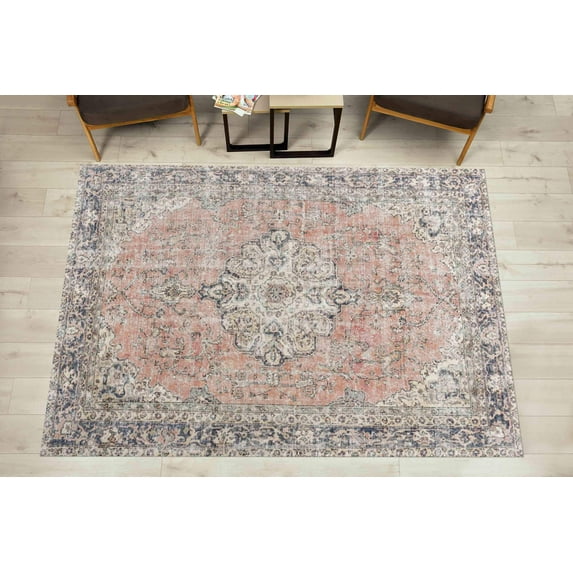 Home Decor Rugs, Medallion Rugs, Cute Rugs, Modern Rugs, Salon Decor Rugs, Vintage Style Rugs, Soft Tones Rug, Printed Stye Rug, Wedding Rug, 5.9'x9.2' - 180x280 cm