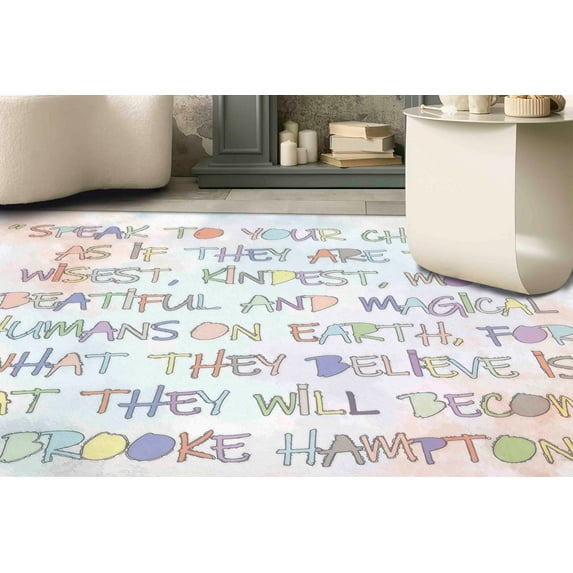 Home Decor Rugs, Saloon Rug, Modern Rugs, Corridor Rug, Positive Rug, Large Rugs, Motivation Rug, Housewarming Gift Rugs, Pattern Rugs, 2'x3' - 60x90 cm