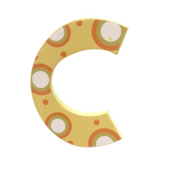 Ganz 4.00In Sassy Letters, Polyresin, Alphabet Wall Decor Ek5851 C-Circles
