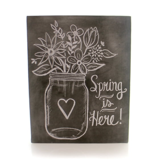 Home Decor Spring Is Here Chalk Sign Wood Flowers Wood Decor 23185