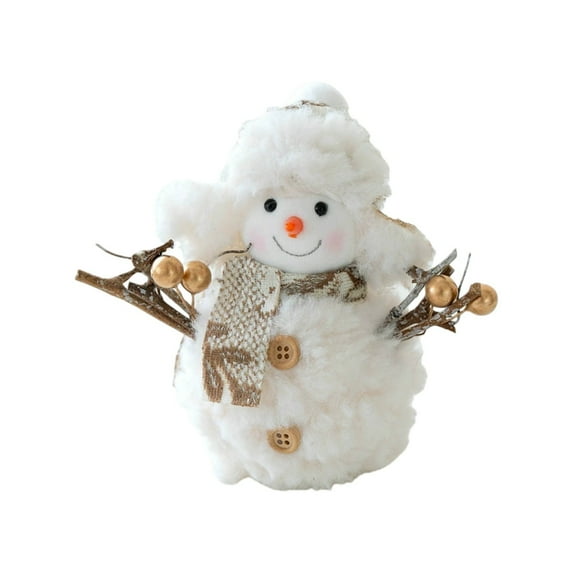 Home Decor Sale Under 10 Golden Knit Snowman Doll Festive Desktop
