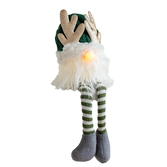 Home Decor Santa Claus Woolen No Face Dolls Christmas Ornaments for Home New Year Gifts Green