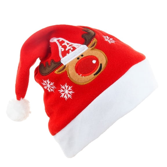Home Decor Santa Hat Adult Santa Claus Snowman Snowflake Elk Cartoon Christmas Decoration C