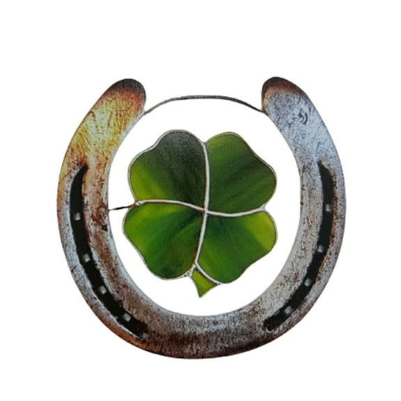 Home Decor Savings! Dvkptbk Irish Four Leaf Clovers Souvenirs Christmas OrnamentsCrafting Horseshoe Door Wall Art Decor Pocket Symbols Funny Gifts