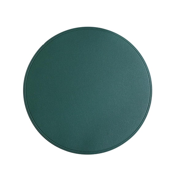Home Decor Savings! Dvkptbk Round Leather Placemat Solid Colour Faux Leather Placemats , Coffee Mats, Kitchen Table Mats,, Easy To Clean Kitchen Table Mats