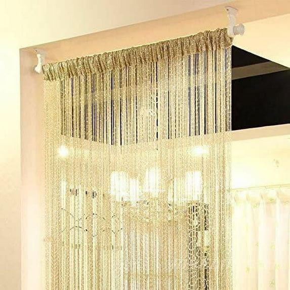Home Decor Sequin Curtain for Doorway,Door String Curtains, 39x79 inch Hanging,Closet Bedroom Blind Living Room Divider,Window Wall Panel Fringe Backdrops Sheer no Beads Beaded Decorative Crystal