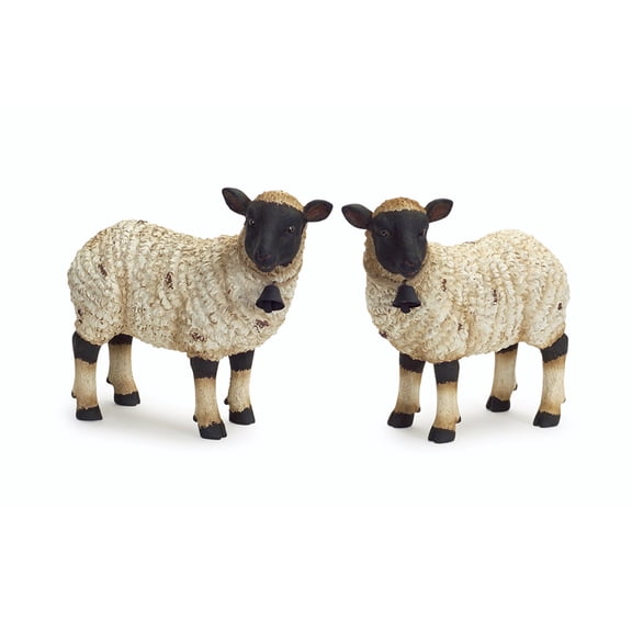 Set of 2 Farm Sheep Tabletop Figures 9.25"
