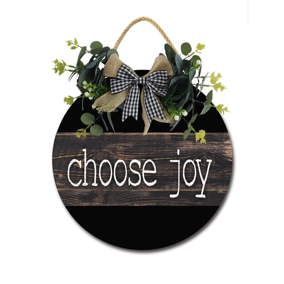 Home Decor Signs Choose Joy Rustic Wooden Wall Art Signs Farmhouse Entryway Signs for Bedroom Living Room Decor, 11 x 11 Inch