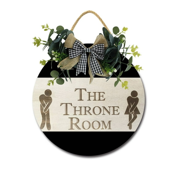 Home Decor Signs The Throne Room Rustic Wooden Wall Art Signs Farmhouse Entryway Signs for Bedroom Living Room Decor, 11 x 11 Inch