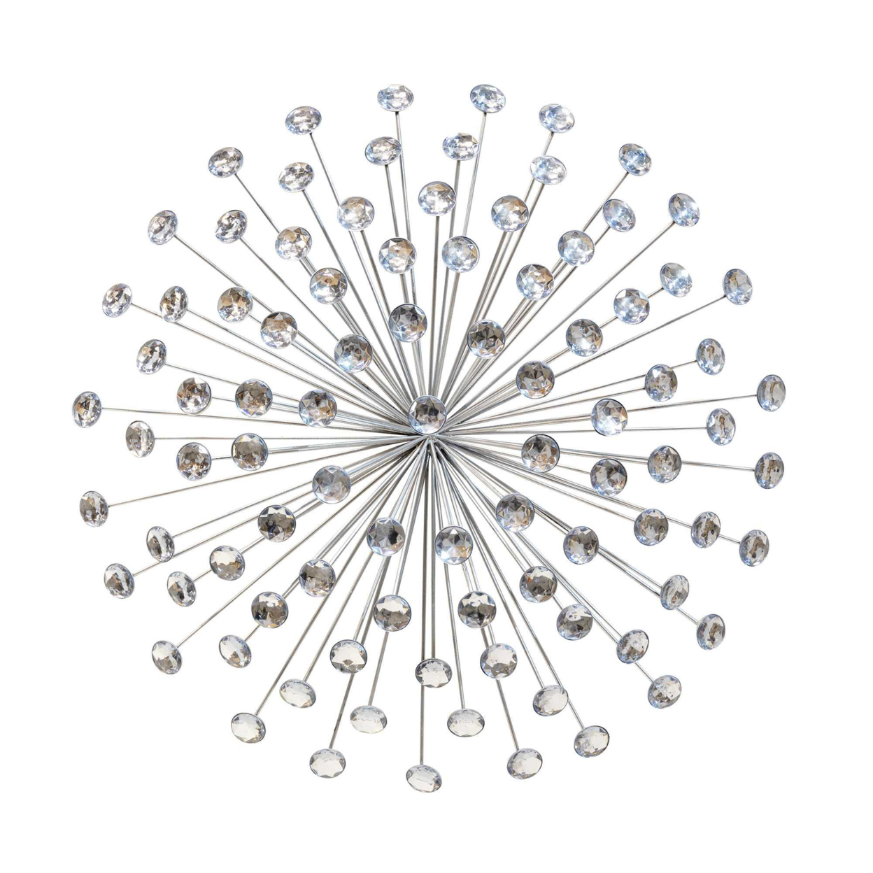 Home Decor Silver Acrylic Burst Metal Wall Decor