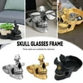 thumbnail image 1 of Home Decor Skull Glasses Stand Holder, Eyeglasses Holder, Resin Statue Ornament, Sunglasses Spectacle Display Rack For Home, Office, Desk, Nightstand Home Decor Gifts, 1 of 6