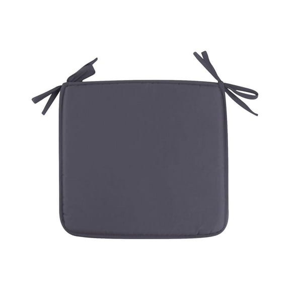 Home Decor Soft Thick Chair Pad Seat Cushion for Car Seat Square Strap Garden Chair Pads Seat Cushion for Outdoor Bistros Stool Patio Dining Room 15x15Inch, Dark Gray