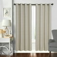 thumbnail image 1 of Home Decor Solid Flax Window Curtain Panel 52"x84" 2 piece, 1 of 5