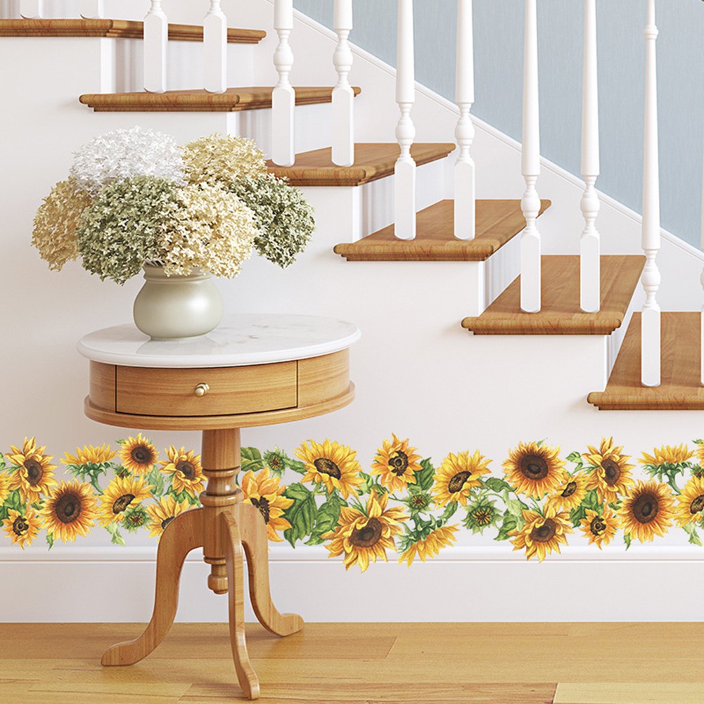Home Decor Sunflower Stickers Bedroom Living Room Wall Stickers Decal Mural Home Decoration