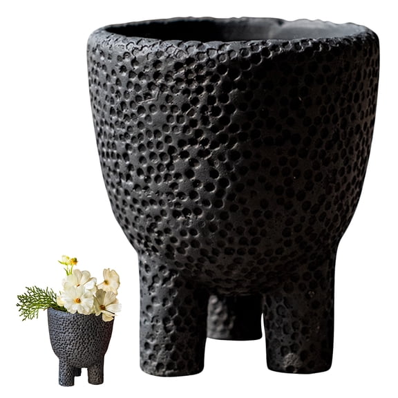 Home Decor Tripod Shape Flowerpot Funny Plant Pots Decorate Cement