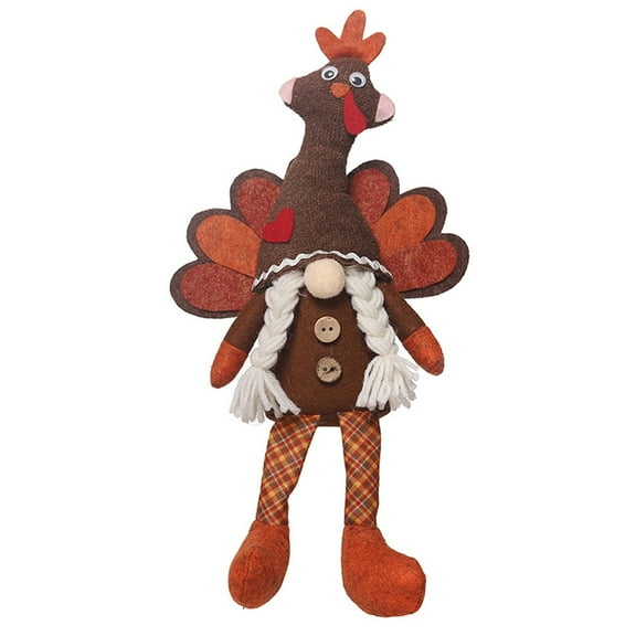 Home Decor Turkey Couple Doll Thanksgiving Decorations Exquisite Turkey Plush Doll Kit B
