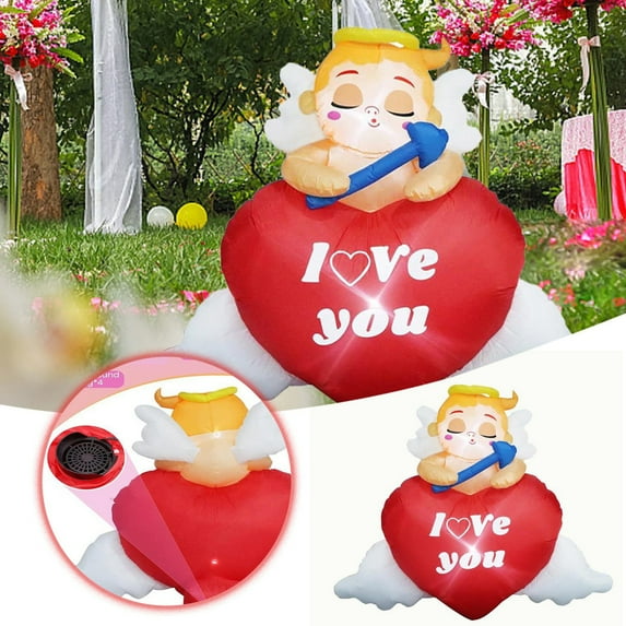Home Decor Valentine'S Day Party Decorations Wedding Anniversary Layout Props Luminous Inflatable Inflatable Model Festival Outdoor Courtyard Decoration Ornaments Event Party 78.7" X 59.1"