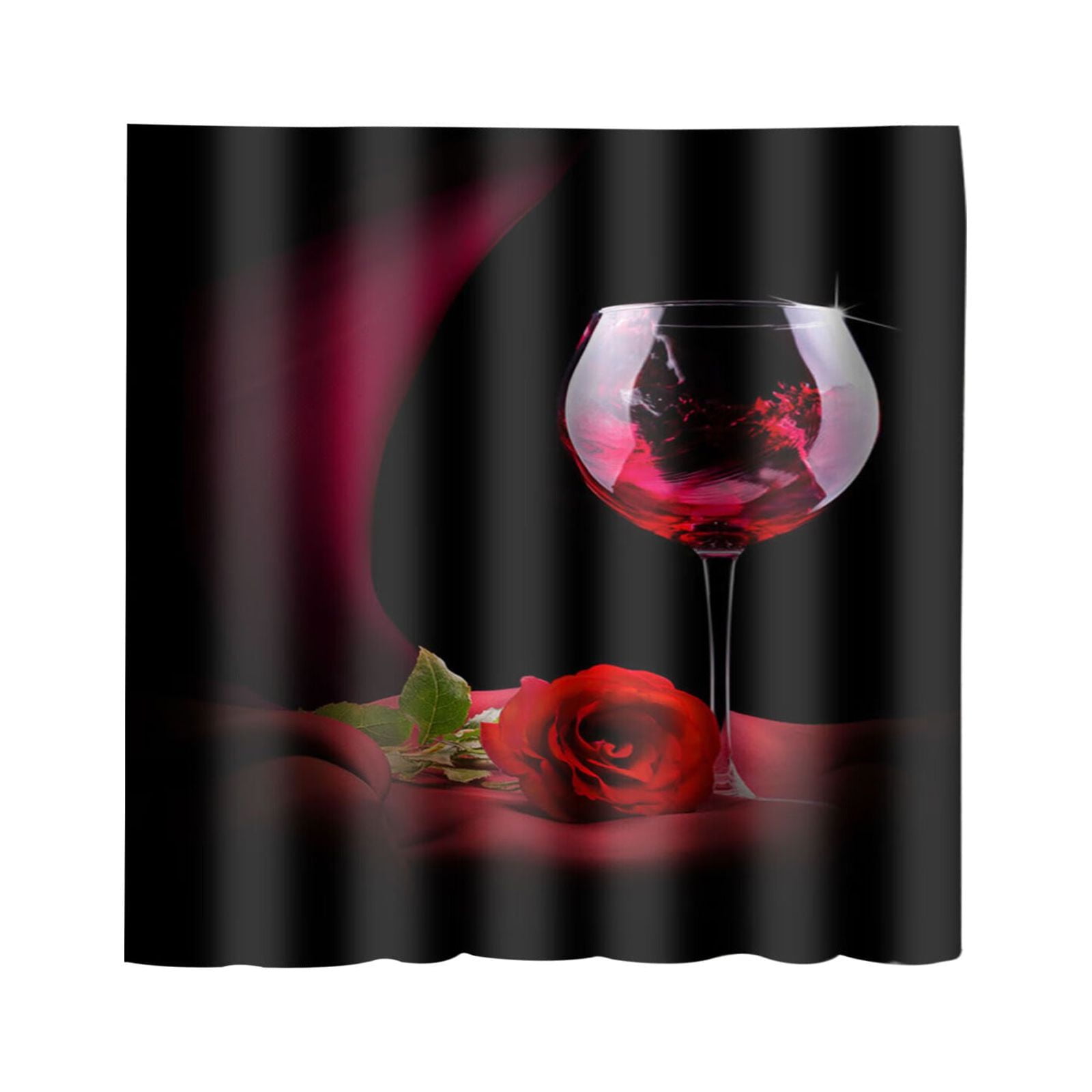 Home Decor Valentine'S Day Shower Curtain, Valentine'S Day Red Rose