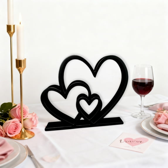 Home Decor Valentines Day Heart-Shaped Ornament, Table Center Pieces Decor, Valentines Day Decorations, Valentine Mantel Decor Holiday Gift(1PC)