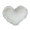 thumbnail image 1 of Home Decor, Valentines Heart Pillow Cover White Ruffled Cushion Cover With Contrast Ruffle Soft Romantic Decorative Pillowcase For Sofa Bedroom Home Decor, Holiday Gifts, 1 of 6