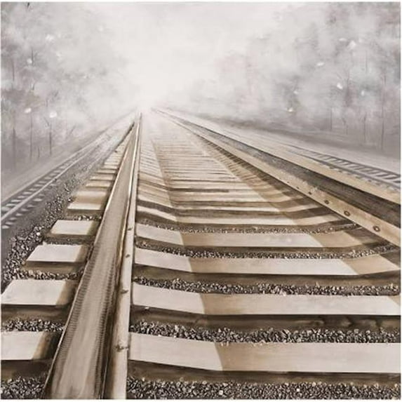 Home Decor Vanishing Into The Distance II Hand Painted Wall Art - Multicolor