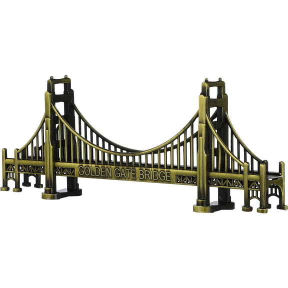 Home Decor Vintage Bridge Model Craft US Building Compact Statue Alloy Ornament Travel