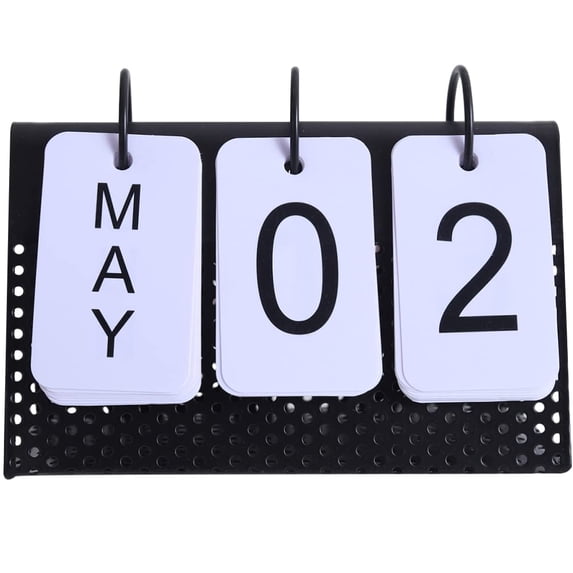 Home Decor Vintage Decor Metal Desk Calendar Iron Desktop Perpetual Calendar Vintage Monthly Weekly Year Planner Standing