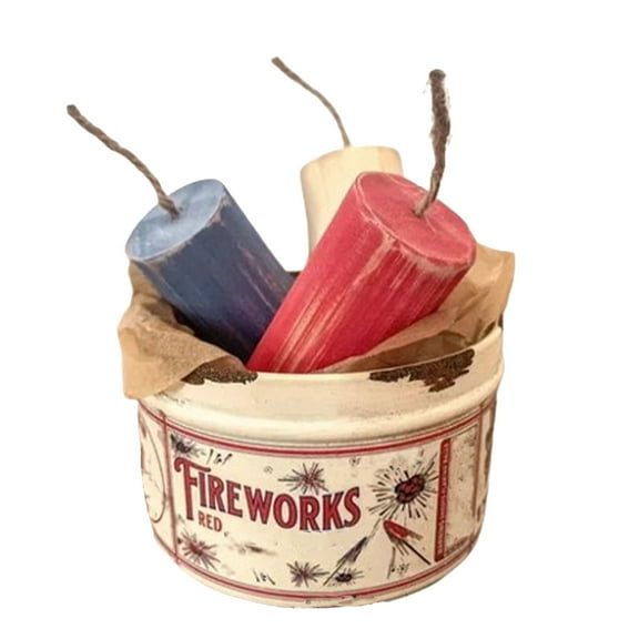 Home Decor Vintage With Red White And Funny Wooden Bowl Patriotic Memorial Day For Table Home (3Pcs) Z