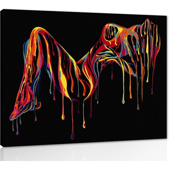 Home Decor Wall Art Sexy Woman Painting Colorful Woman Body Posters and Prints Suitable for Living Room Bedroom Bathroom and Aisle Wall Decoration Stretched and Unframed Ready to Hang