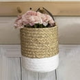 thumbnail image 1 of Home Decor Wall Hanging Storage Baskets Small Seaweed Woven Closet Bins Rope Basket Flower Plants Decorations For Organization And Bedroom Containers Brown, 1 of 1