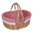 thumbnail image 1 of Home Decor Wicker Picnic Sundries Photography Props With Handle Storage For Wedding Holiday Gardening Hiking Food Storage Practical 10.2" X 9.8" X 7.9", 1 of 6