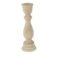 thumbnail image 1 of Wood Candlestick Holders Retro Unpainted Wood Classic Craft Candles Stick Holder Set Wedding Decorations, 1 of 9