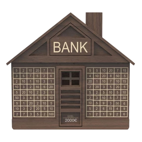 Home Decor Wooden Box Box with Number Check €1000/2000 Box with Counter